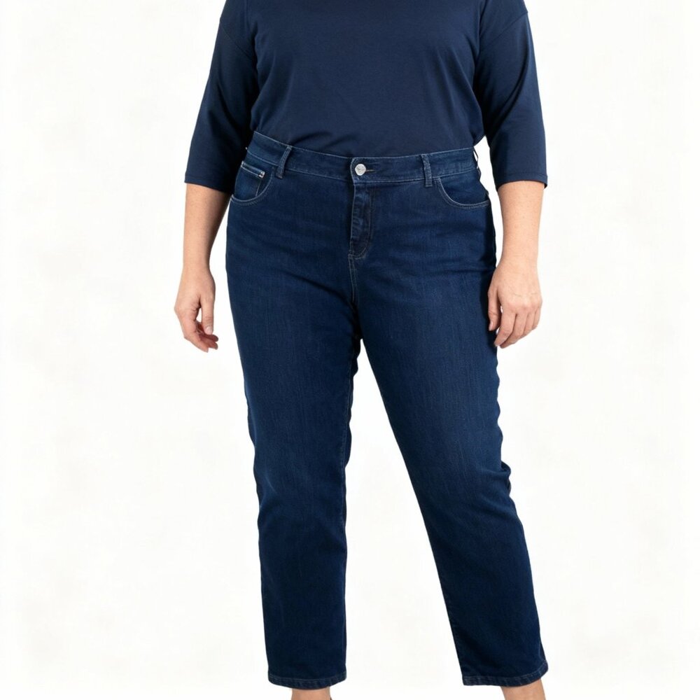 Lee Riders Women's Blue Relaxed Fit Straight Leg Casual Jeans Plus Size 18W P